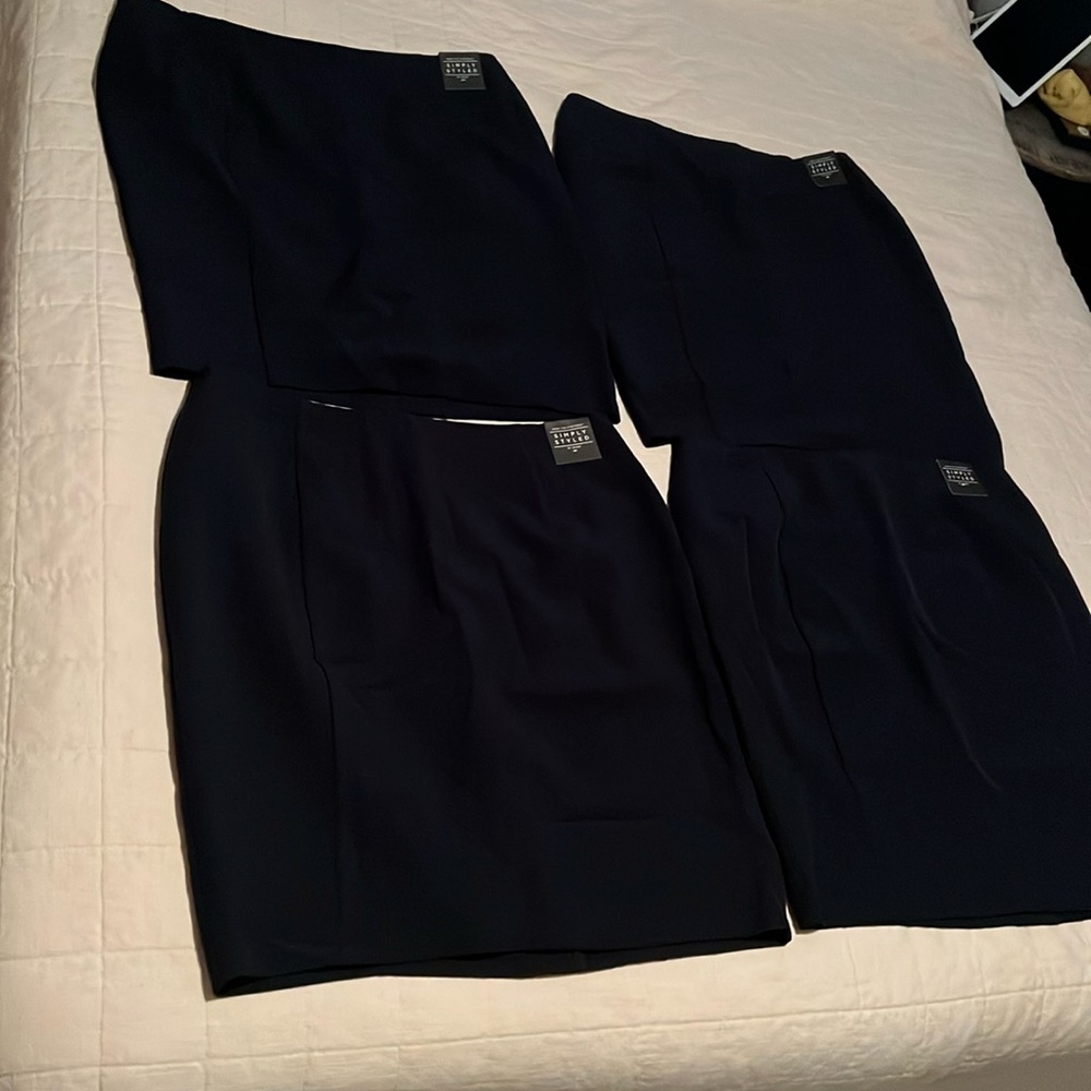 14 SIMPLY STYLED BY SEARS MARITIME BLUE SKIRT BUNDLE OF 4